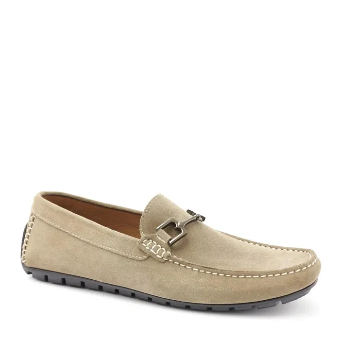 Bruno Magli Xander Suede Driving Moccasin 8211 Taupe Men Loafers and Slipons