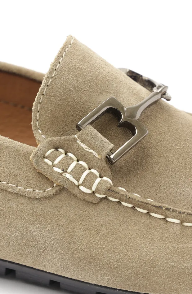 Bruno Magli Xander Suede Driving Moccasin 8211 Taupe Men Loafers and Slipons
