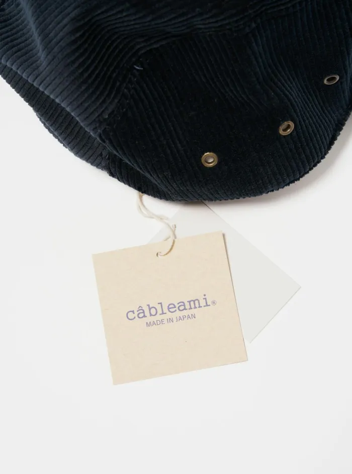 Cableami 9w Cap In Navy Corduroy Men Universal Works Hats
