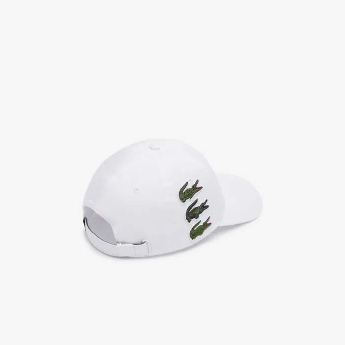 Caps and Hats MenWomen Lacoste Unisex Iconic Badge Coton Cap White 001
