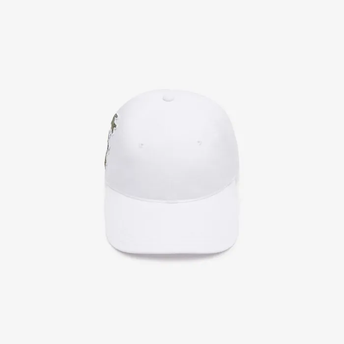 Caps and Hats MenWomen Lacoste Unisex Iconic Badge Coton Cap White 001