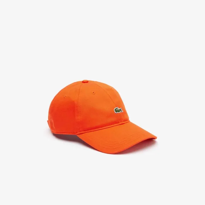 Caps and Hats MenWomen Lacoste Unisex Organic Cotton Twill Cap Sunrise Orange Sji Caps and Hats MenWomen Lacoste Unisex Organic Cotton Twill Cap Sunrise Orange Sji