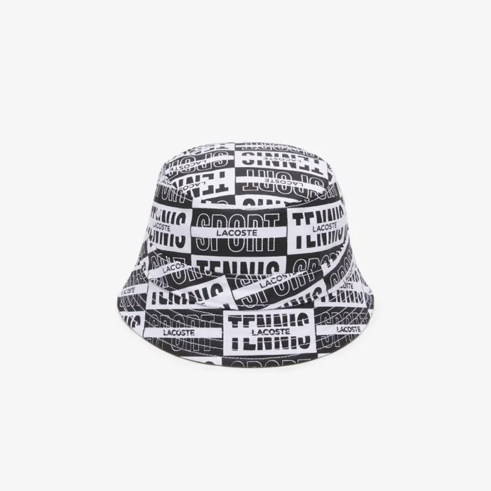 Caps and Hats MenWomen Lacoste Unisex Reversible Printed Cotton Bucket Hat Beige White Black Pci Caps and Hats MenWomen Lacoste Unisex Reversible Printed Cotton Bucket Hat Beige White Black Pci