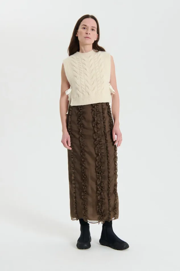 Cecilie Bahnsen Knits Women ALY VEST Ecru