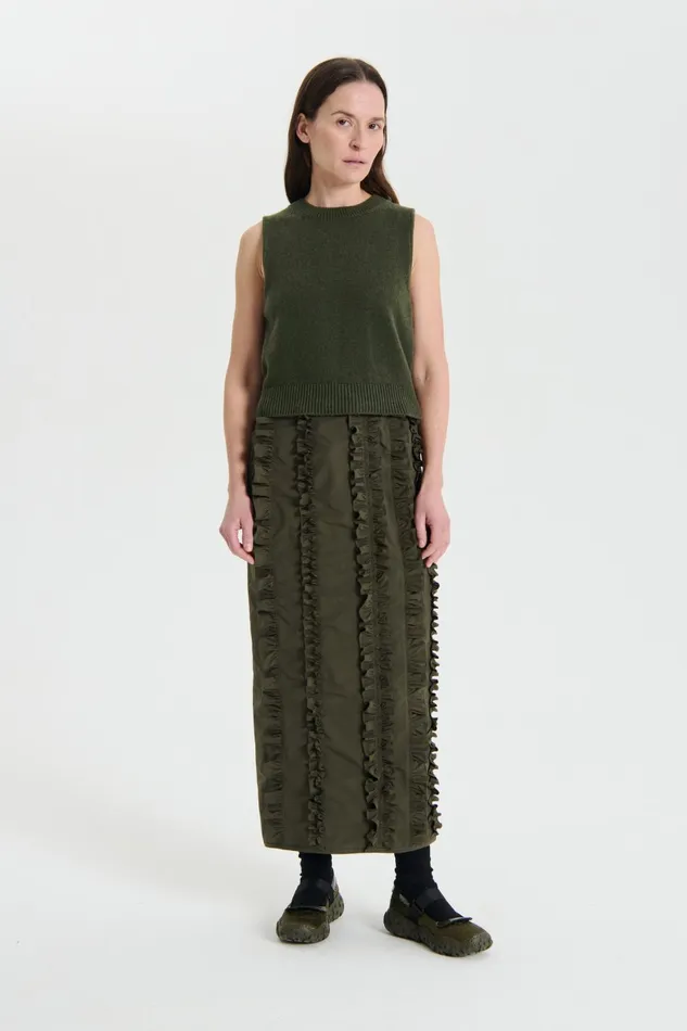 Cecilie Bahnsen Knits Women OLIVIER VEST Grey Olive