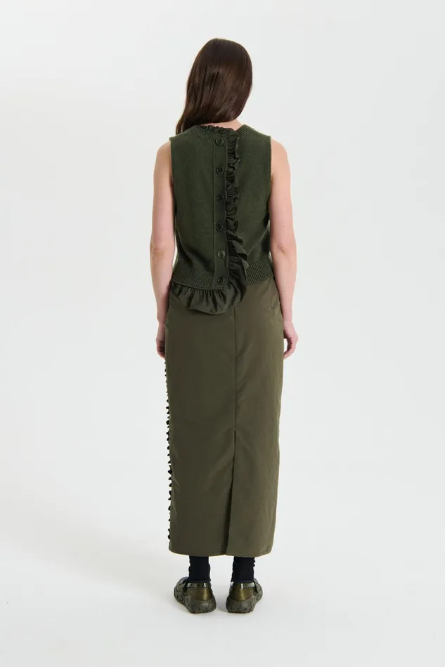 Cecilie Bahnsen Knits Women OLIVIER VEST Grey Olive
