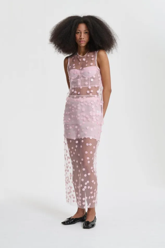 Cecilie Bahnsen Skirts Women GUS SKIRT Blush Pink