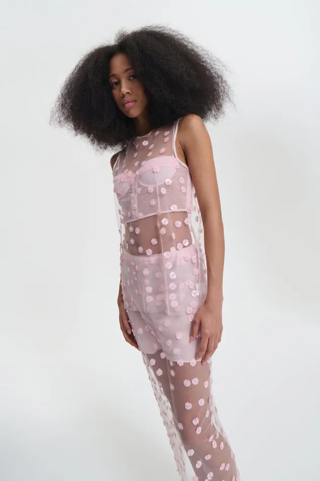 Cecilie Bahnsen Skirts Women GUS SKIRT Blush Pink