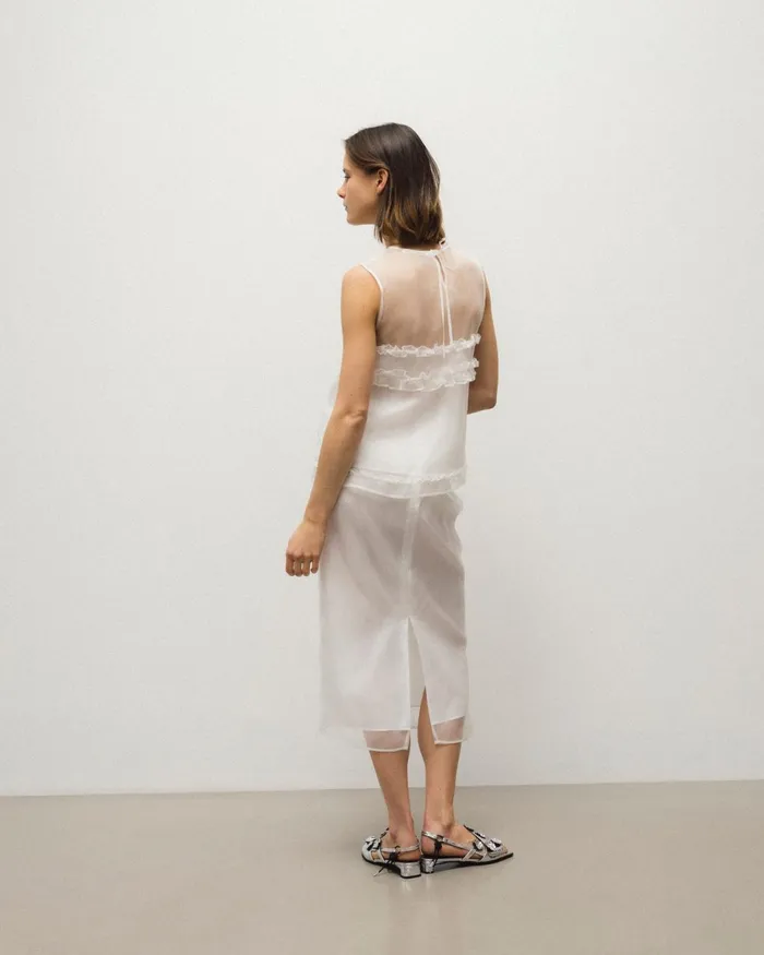 Cecilie Bahnsen Skirts Women OCEAN SKIRT White
