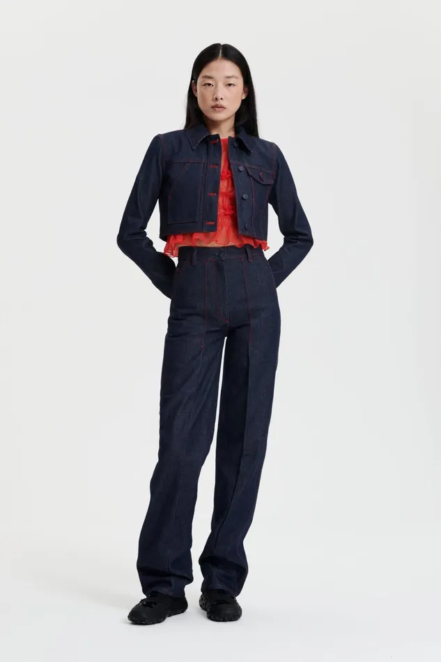 Cecilie Bahnsen Trousers Women SIXTA TROUSER Indigo