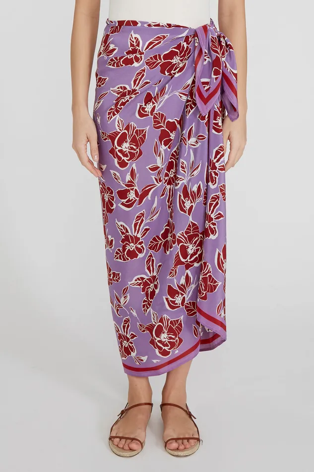 Chan Luu Bottoms Floral Sarong Violet 8211 Women