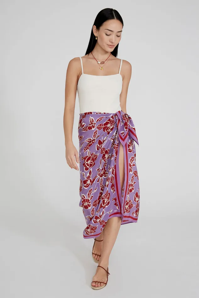 Chan Luu Bottoms Floral Sarong Violet 8211 Women