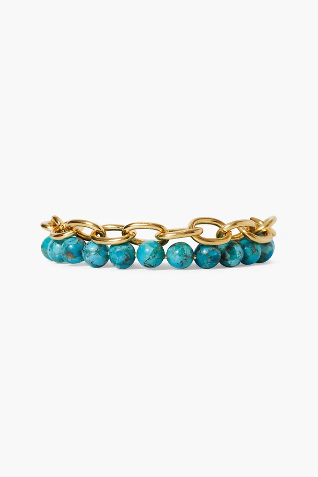 Chan Luu Bracelets Esme Chain Bracelet Turquoise 8211 Women