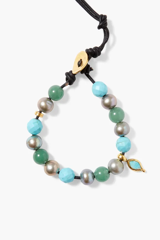 Chan Luu Bracelets Indira Wrap Bracelet Turquoise Mix 8211 Women