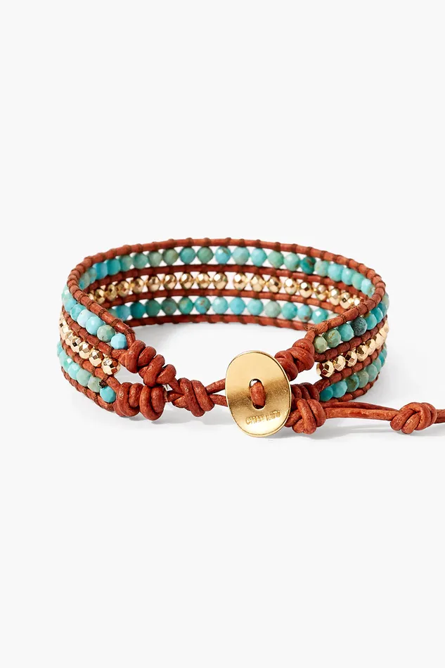 Chan Luu Bracelets Sedona Cuff Wrap Bracelet Turquoise 8211 Women