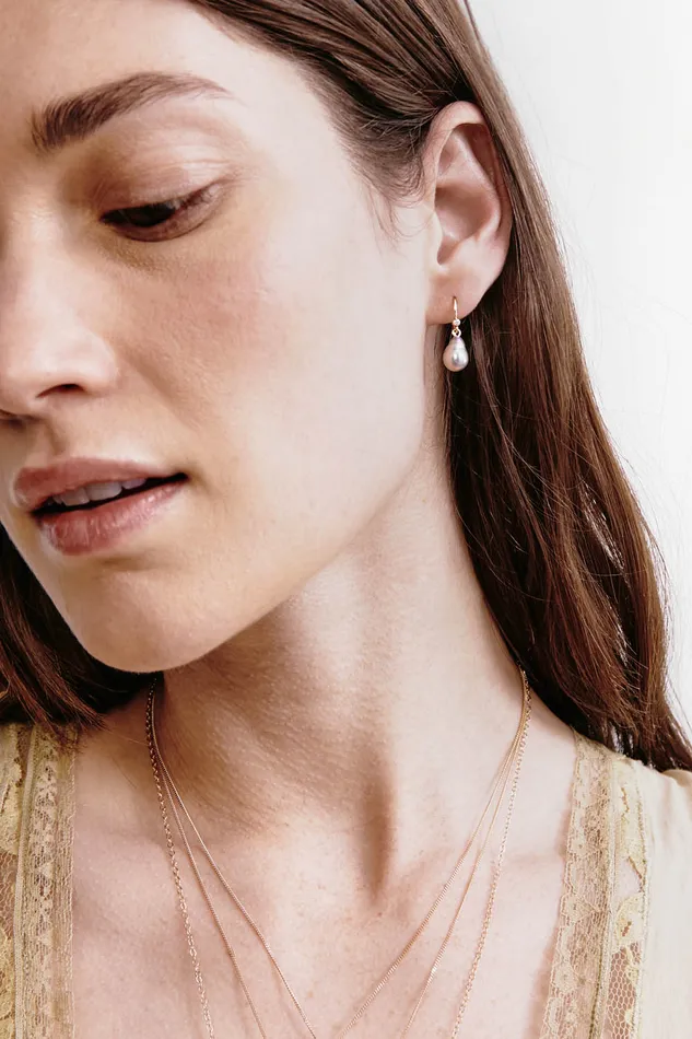 Chan Luu Earrings 14k Edison Earrings Grey Pearl 8211 Women