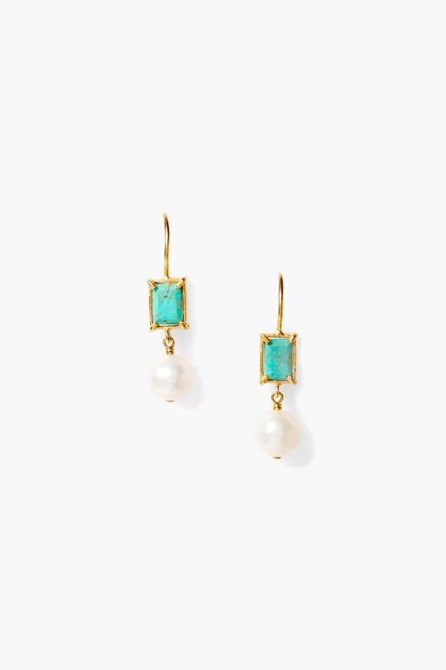 Chan Luu Earrings Bordeaux Pearl Earrings Turquoise Mix 8211 Women