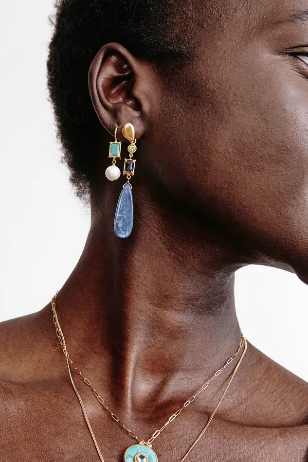 Chan Luu Earrings Bordeaux Pearl Earrings Turquoise Mix 8211 Women