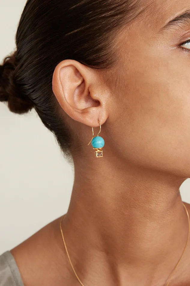Chan Luu Earrings Elena Drop Earrings Turquoise Mix 8211 Women