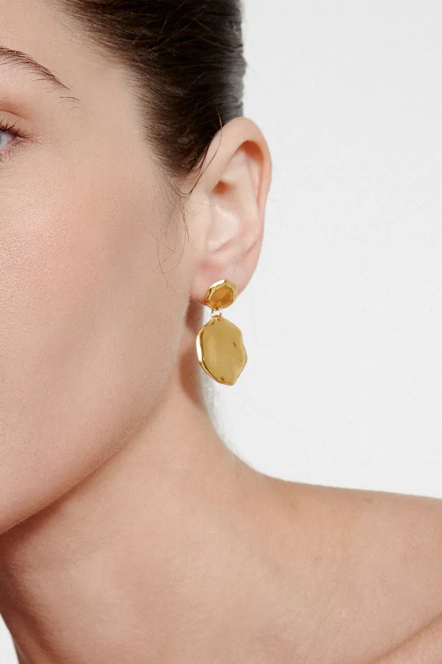 Chan Luu Earrings Fortuna Coin Earrings Yellow Gold 8211 Women