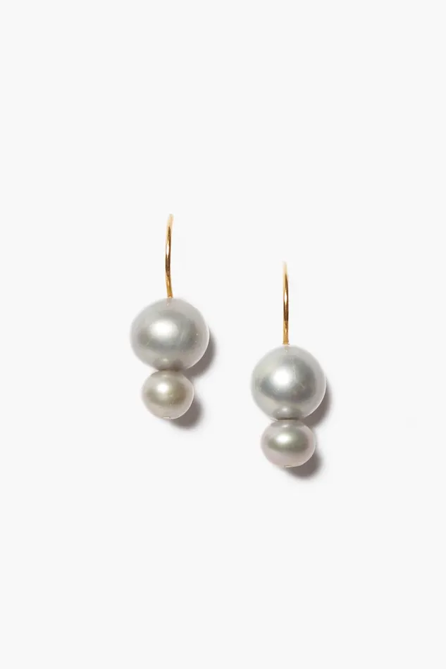 Chan Luu Earrings Phoebe Drop Earrings Grey Pearl 8211 Women