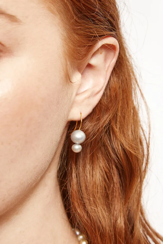 Chan Luu Earrings Phoebe Drop Earrings Grey Pearl 8211 Women