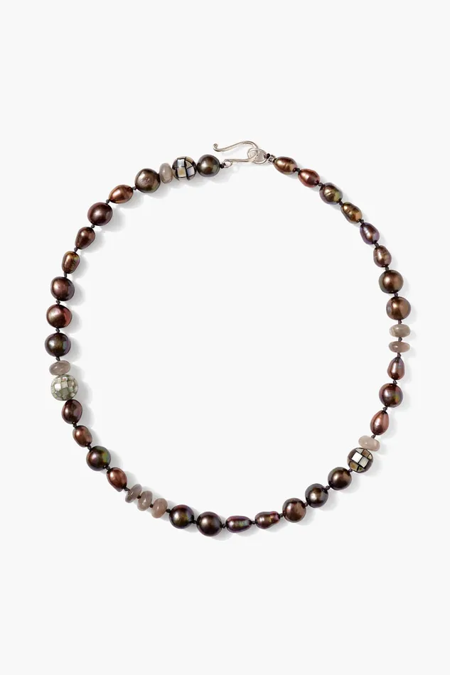 Chan Luu Necklaces Crest Necklace Peacock Pearl Mix 8211 Women