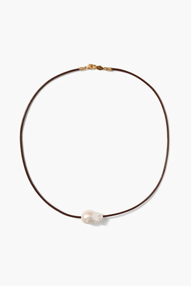 Chan Luu Necklaces Isla Pearl Necklace Brown 8211 Women