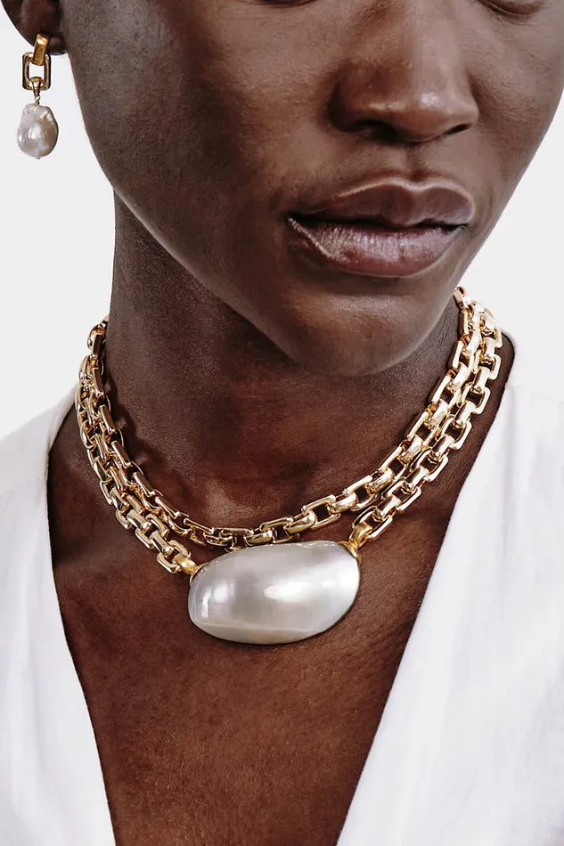 Chan Luu Necklaces Martine Necklace Grey Pearl 8211 Women