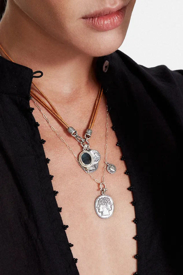 Chan Luu Necklaces Roma Charm Necklace Labradorite Mix 8211 Women