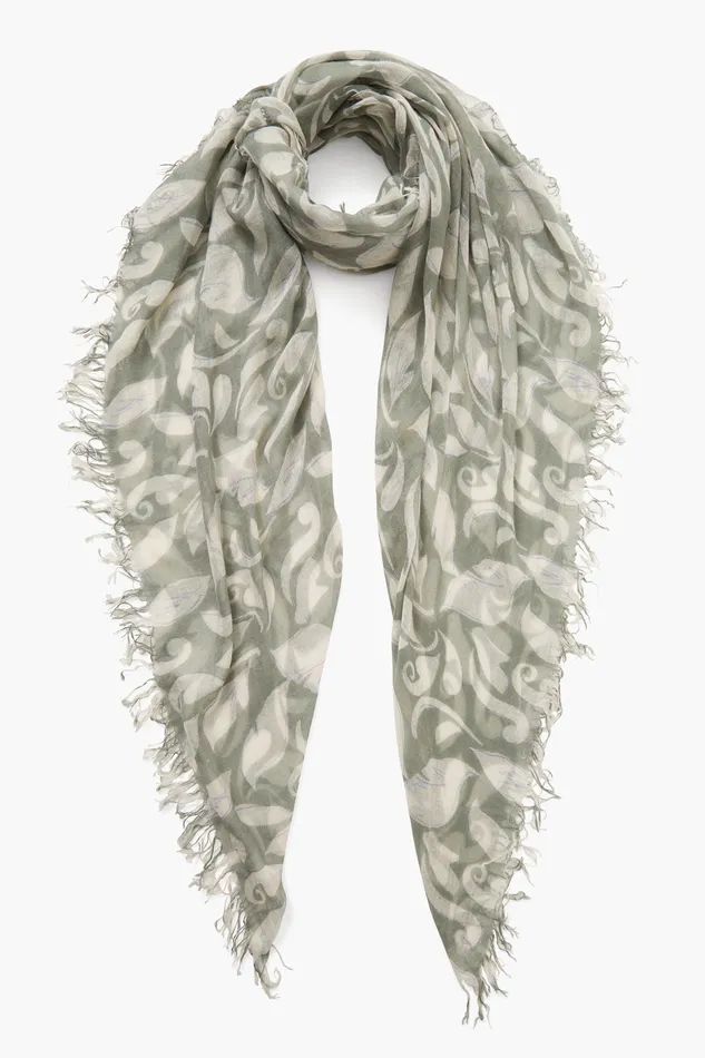 Chan Luu Scarves Cashmere And Silk Scarf Sage Ivy 8211 Women