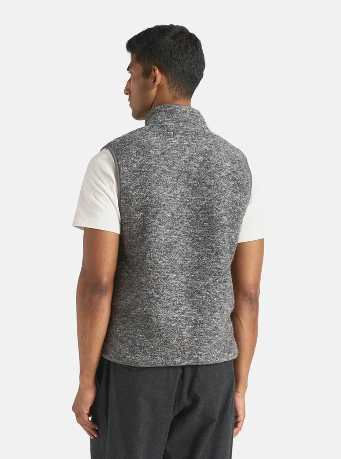 Climbing Gilet In Grey Teddy Fleece Men Universal Works Fleece