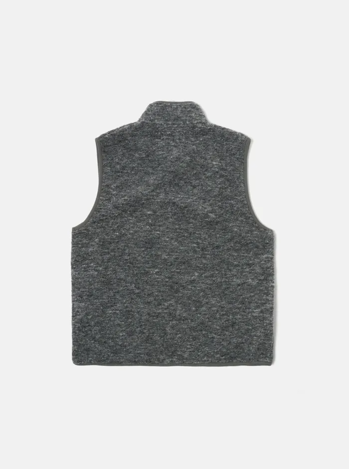 Climbing Gilet In Grey Teddy Fleece Men Universal Works Fleece