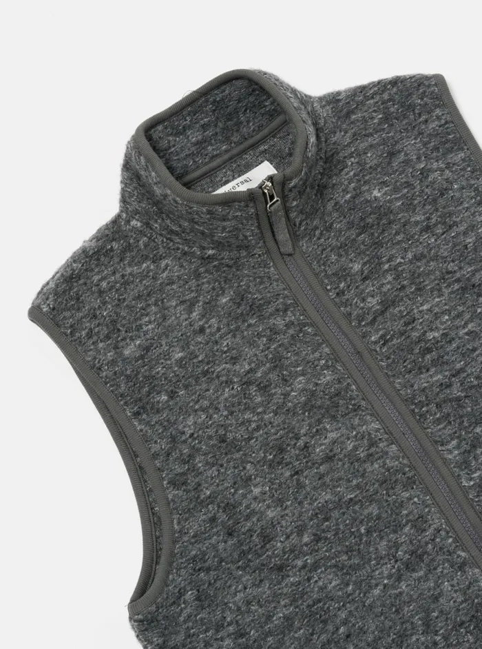 Climbing Gilet In Grey Teddy Fleece Men Universal Works Fleece