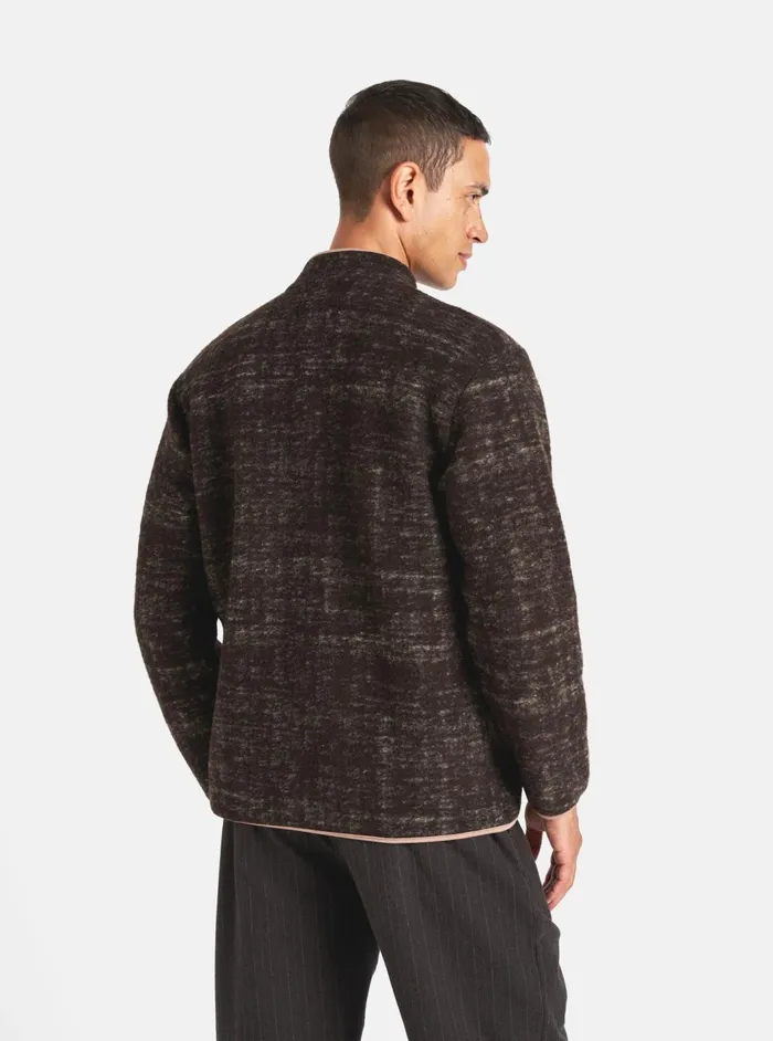Climbing Jacket In Brown Marble Fleece Men Universal Works Fleece
