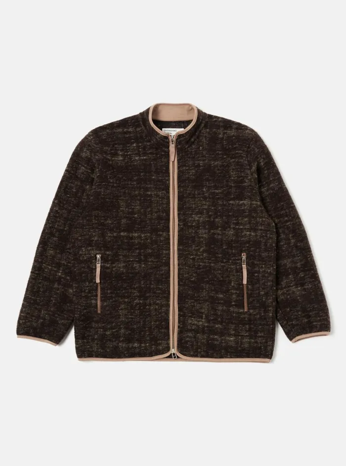 Climbing Jacket In Brown Marble Fleece Men Universal Works Fleece