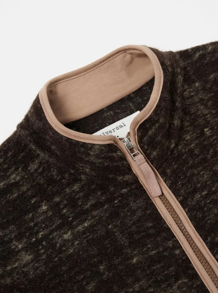 Climbing Jacket In Brown Marble Fleece Men Universal Works Fleece