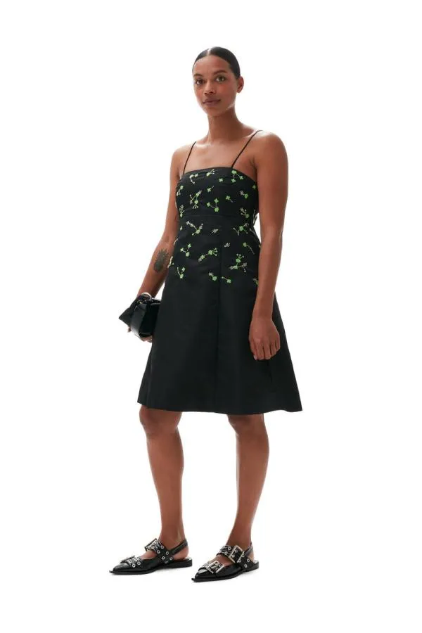 Clothing GANNI Dresses Nylon Mini Dress Black