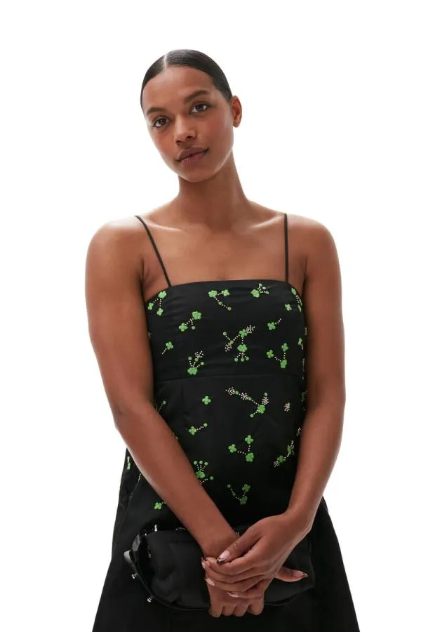 Clothing GANNI Dresses Nylon Mini Dress Black