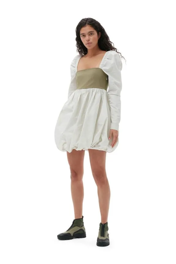 Clothing GANNI Dresses Taffeta Mix Balloon Mini Dress Aloe