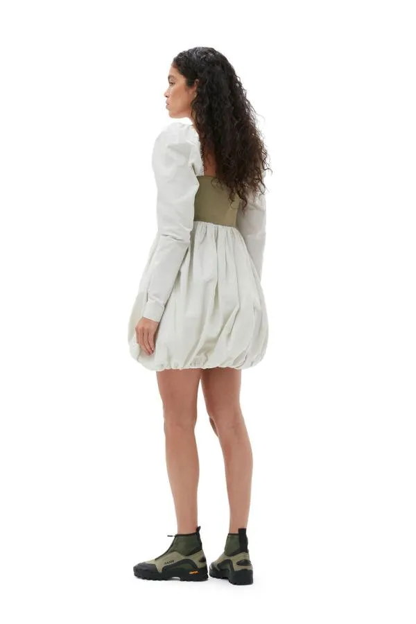 Clothing GANNI Dresses Taffeta Mix Balloon Mini Dress Aloe