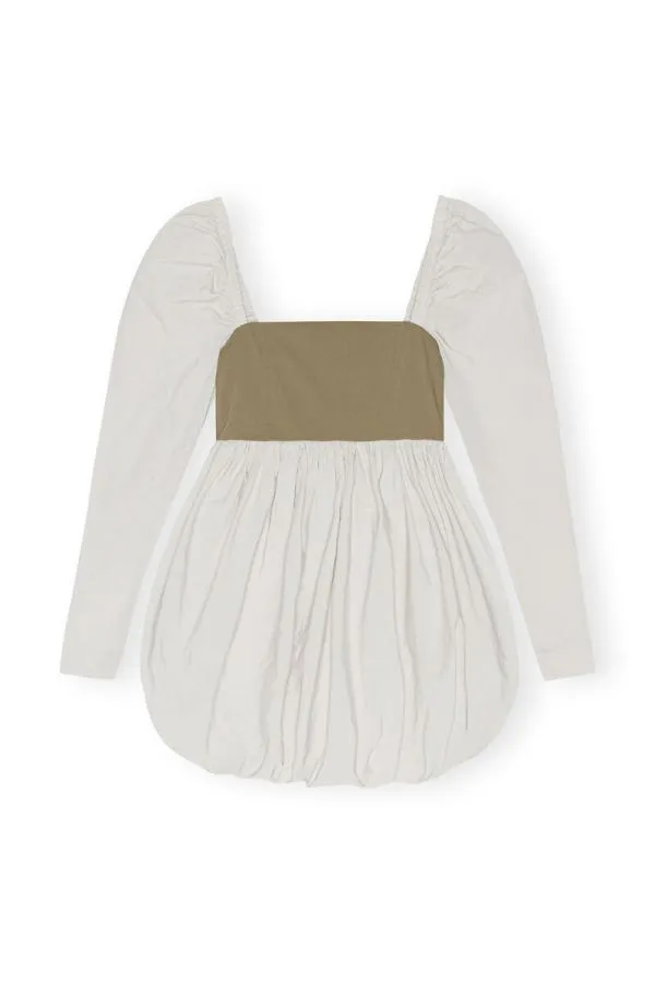 Clothing GANNI Dresses Taffeta Mix Balloon Mini Dress Aloe