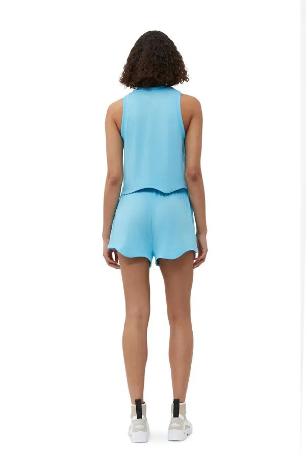Clothing GANNI Extended Sizes Active Mesh Shorts Ethereal Blue