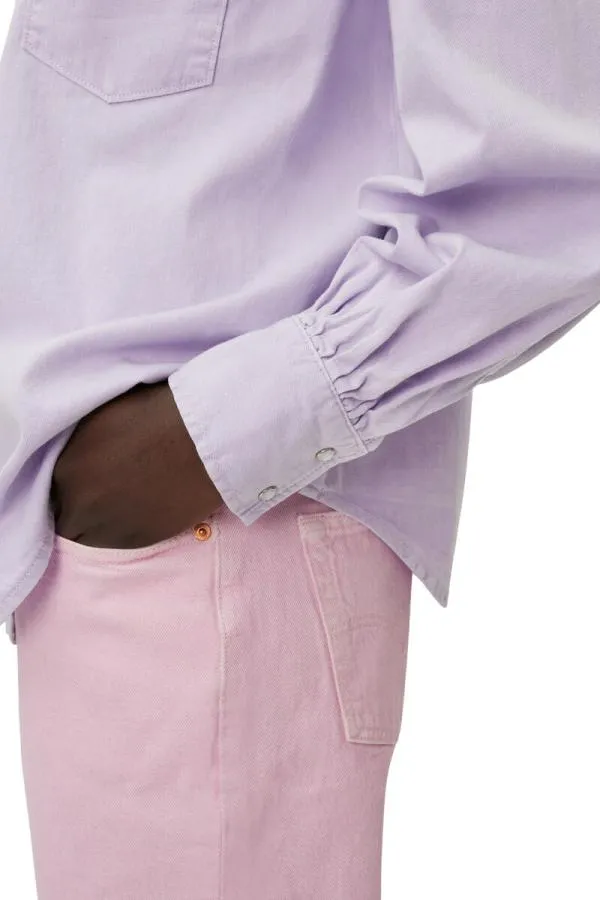 Clothing GANNI Extended Sizes Western Blouse Natural Lilac