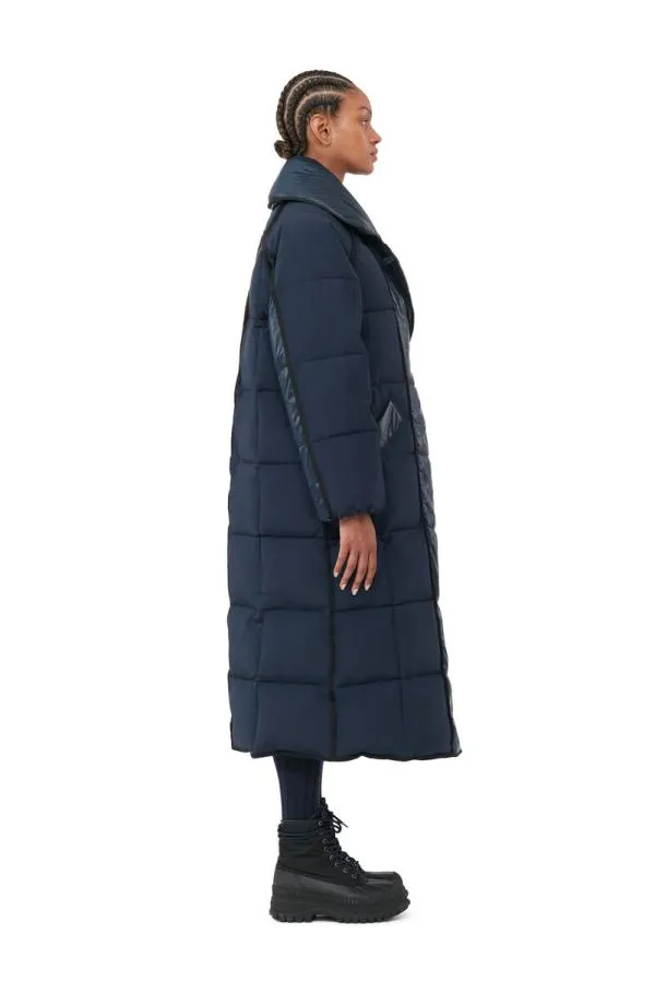 Clothing GANNI Outerwear Blue Oversized Puffer Coat Sky Captain Clothing GANNI Outerwear Blue Oversized Puffer Coat Sky Captain