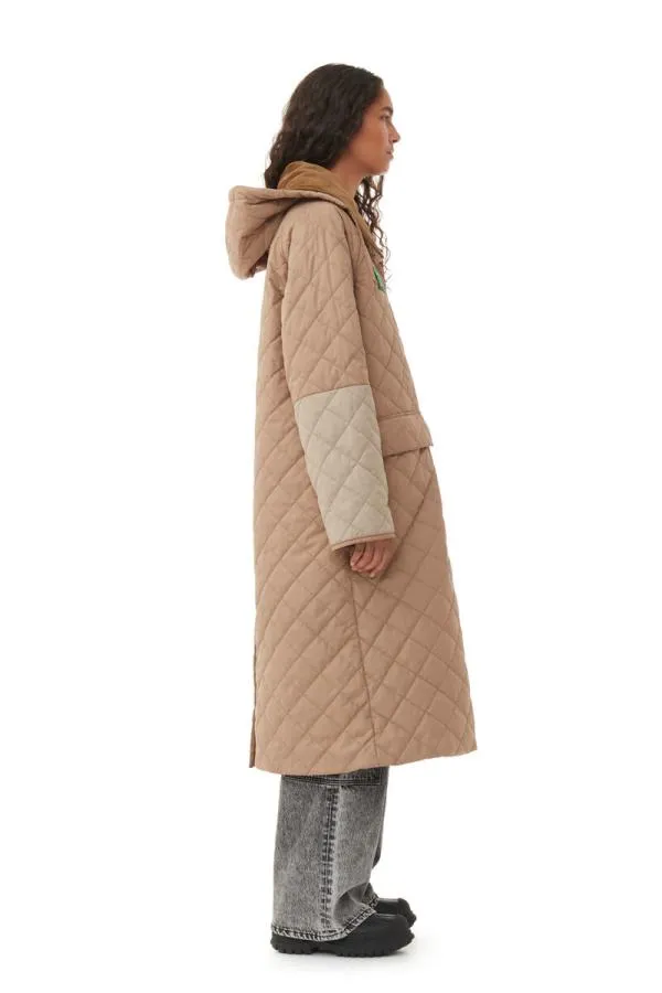 Clothing GANNI Outerwear X Barbour Burghley Quilted Jacket Timber Wolf