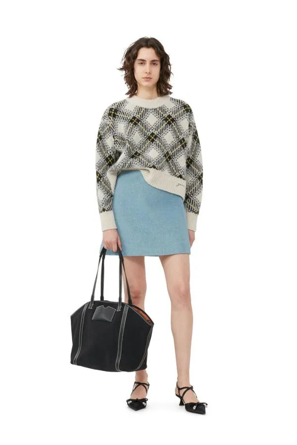 Clothing GANNI Skirts Twill Wool Suiting Mini Skirt Heather
