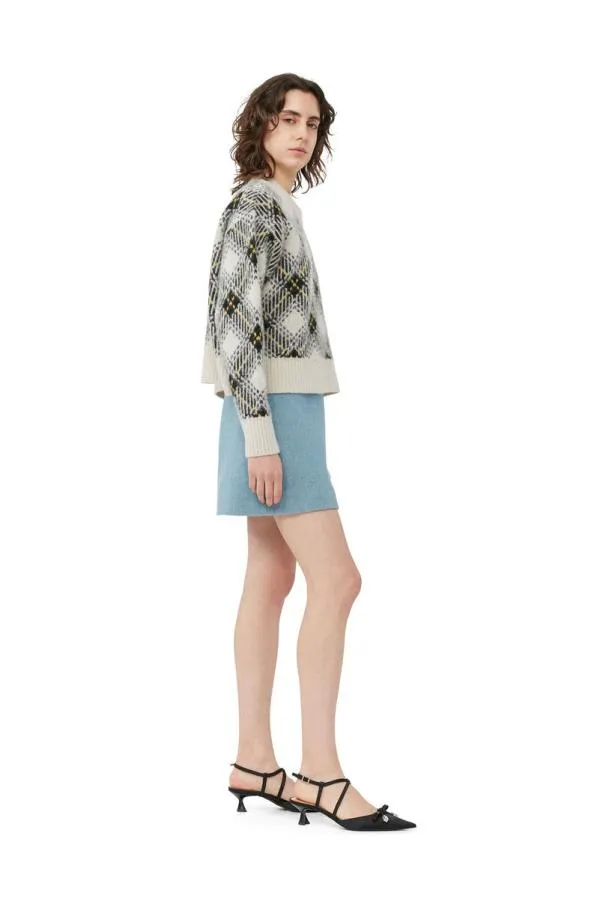 Clothing GANNI Skirts Twill Wool Suiting Mini Skirt Heather Clothing GANNI Skirts Twill Wool Suiting Mini Skirt Heather