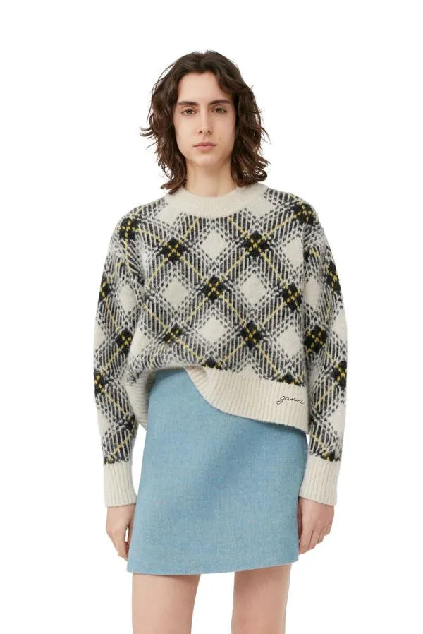 Clothing GANNI Skirts Twill Wool Suiting Mini Skirt Heather Clothing GANNI Skirts Twill Wool Suiting Mini Skirt Heather