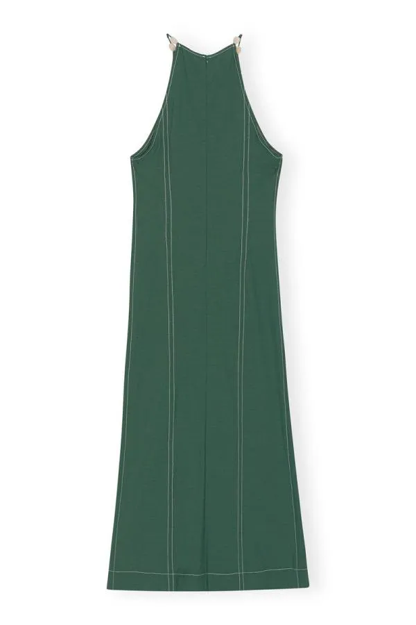 Clothing GANNI Suiting Drapey Melange Maxi Dress Trekking Green